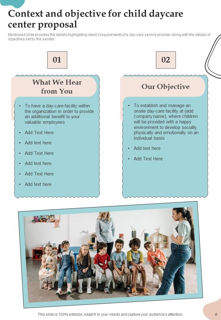 Proposal For Child Daycare Center Example Document Report Doc Pdf Ppt