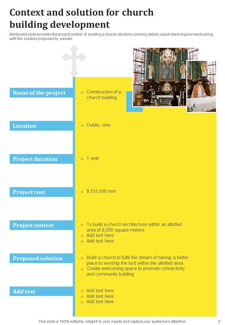 Proposal For Church Building Development Example Document Report Doc Pdf Ppt