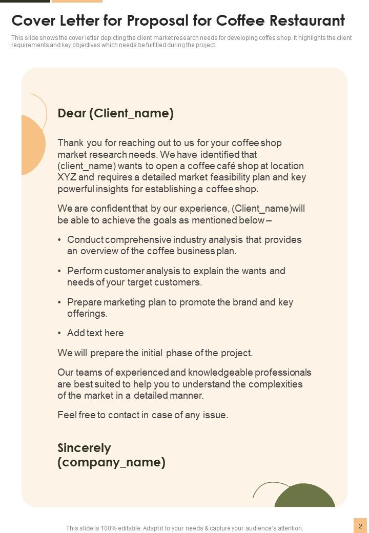 Proposal For Coffee Restaurant Example Document Report Doc Pdf Ppt