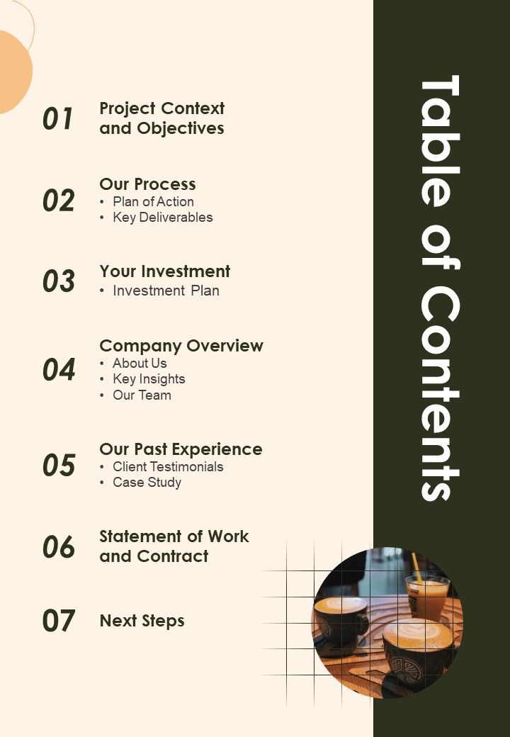 Proposal_For_Coffee_Restaurant_Table_Of_Contents_One_Pager_Sample_Example_Document_Slide_1.jpg