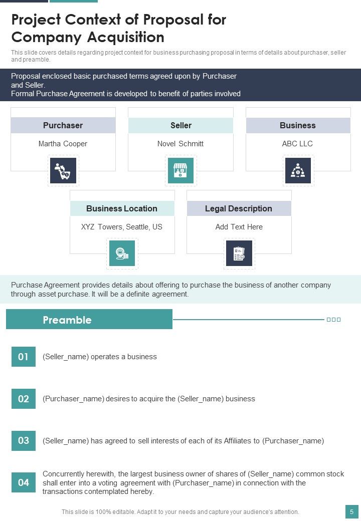 Proposal For Company Acquisition Example Document Report Doc Pdf Ppt Example Document Report Doc Pdf Ppt