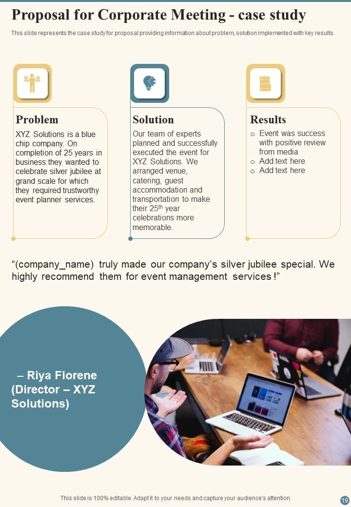 Proposal For Corporate Meeting Example Document Report Doc Pdf Ppt