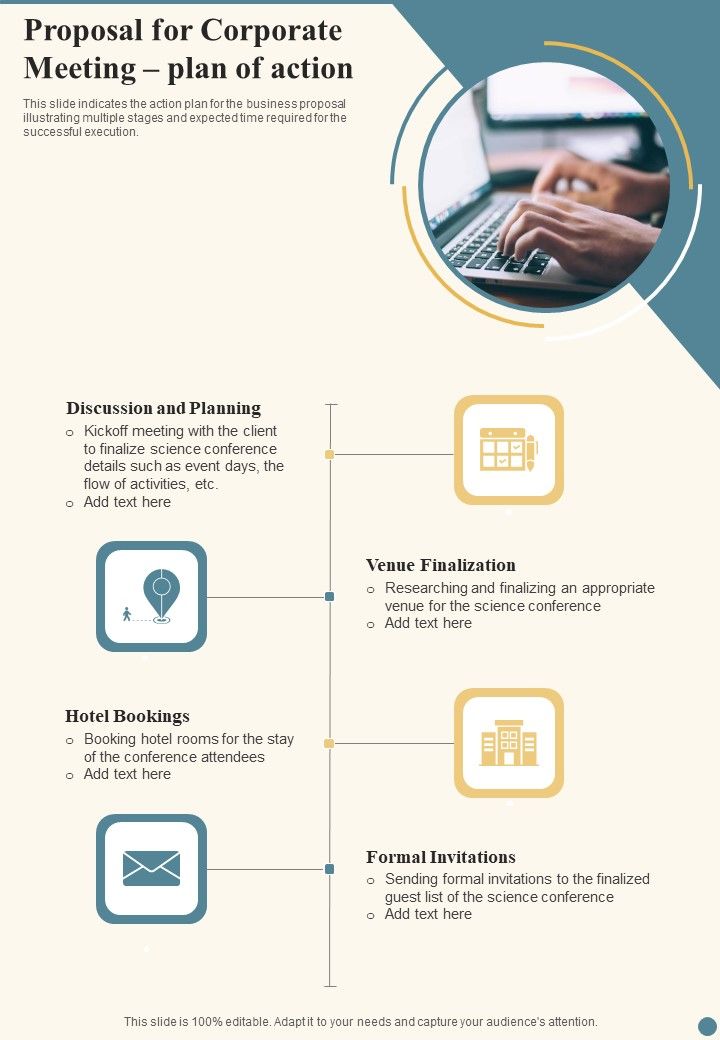 Proposal_For_Corporate_Meeting_Plan_Of_Action_One_Pager_Sample_Example_Document_Slide_1.jpg