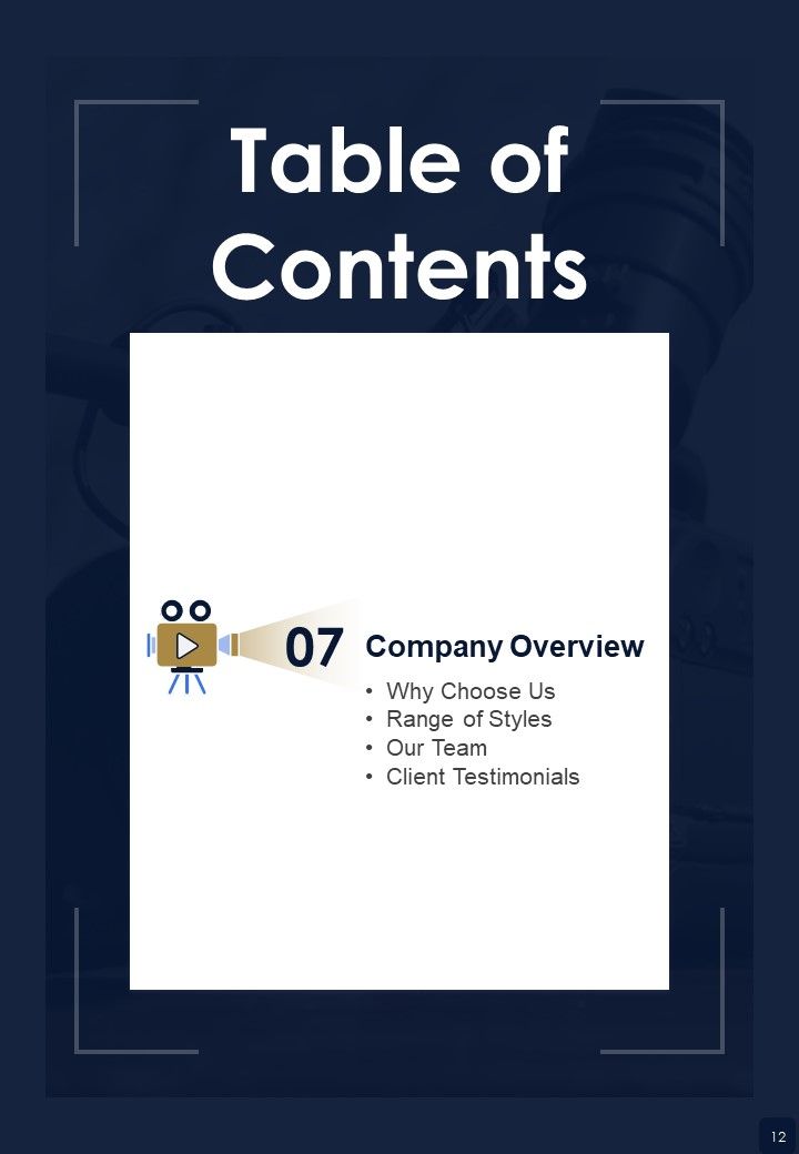 Proposal For Corporate Photography And Videography Services Example Document Report Doc Pdf Ppt