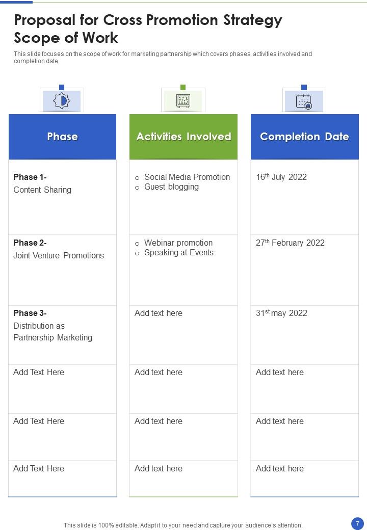 Proposal For Cross Promotion Strategy Example Document Report Doc Pdf Ppt