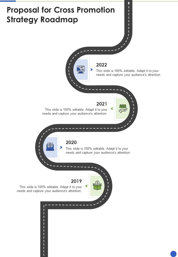 Proposal For Cross Promotion Strategy Roadmap One Pager Sample Example Document Slide01