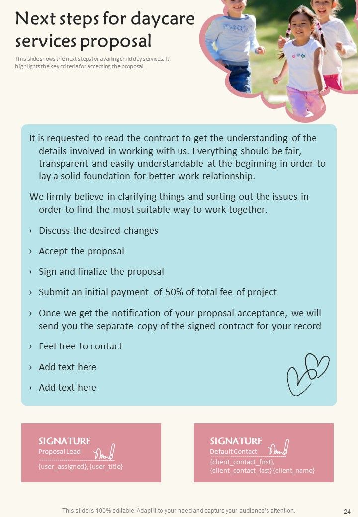 Proposal For Daycare Services Example Document Report Doc Pdf Ppt