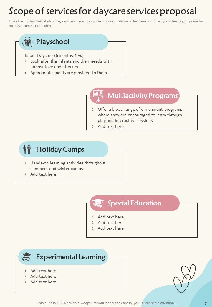Proposal For Daycare Services Example Document Report Doc Pdf Ppt