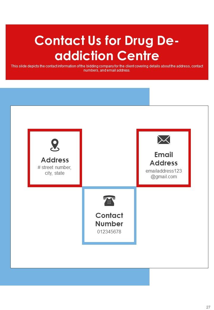 Proposal For Drug De Addiction Centre Example Document Report Doc Pdf Ppt