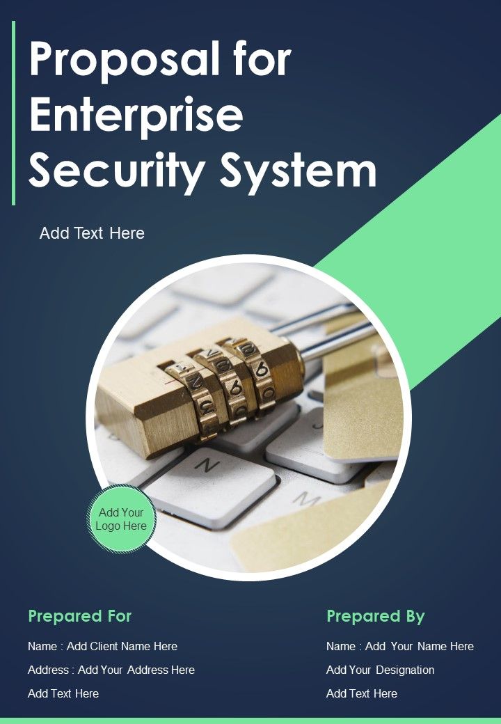Proposal For Enterprise Security System Example Document Report Doc Pdf Ppt Slide01