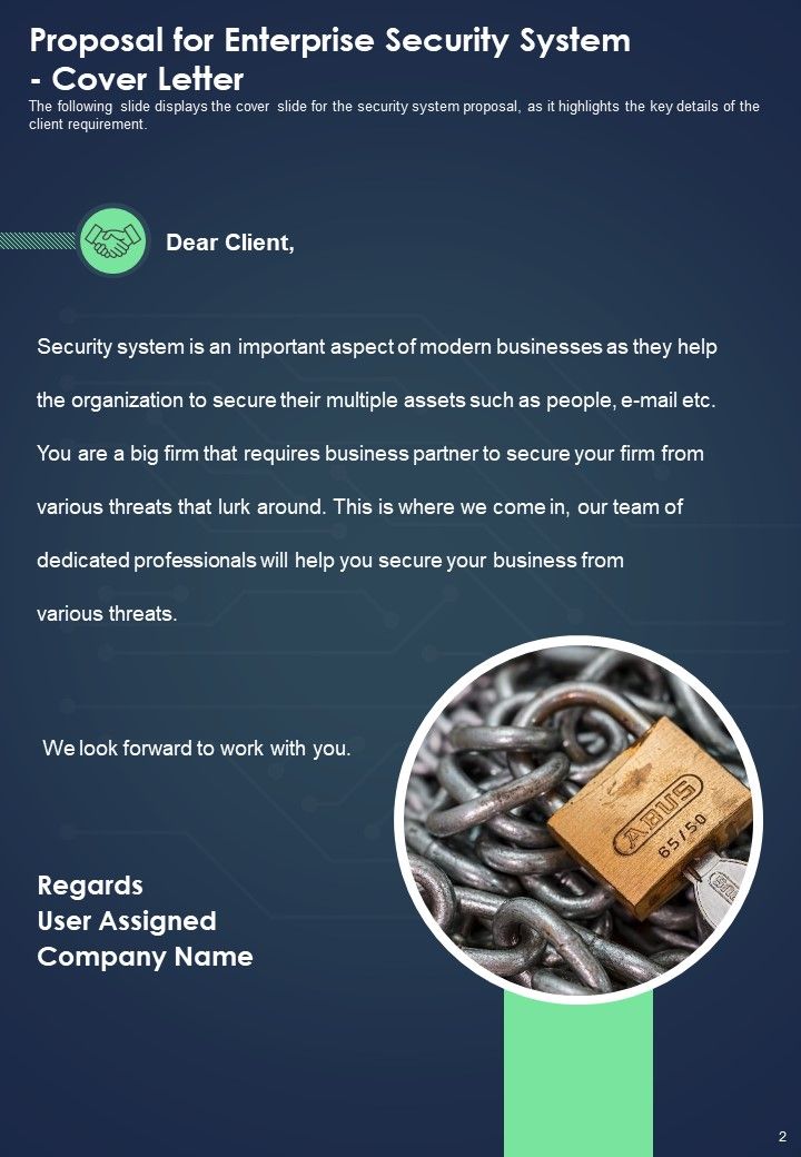 Proposal For Enterprise Security System Example Document Report Doc Pdf Ppt