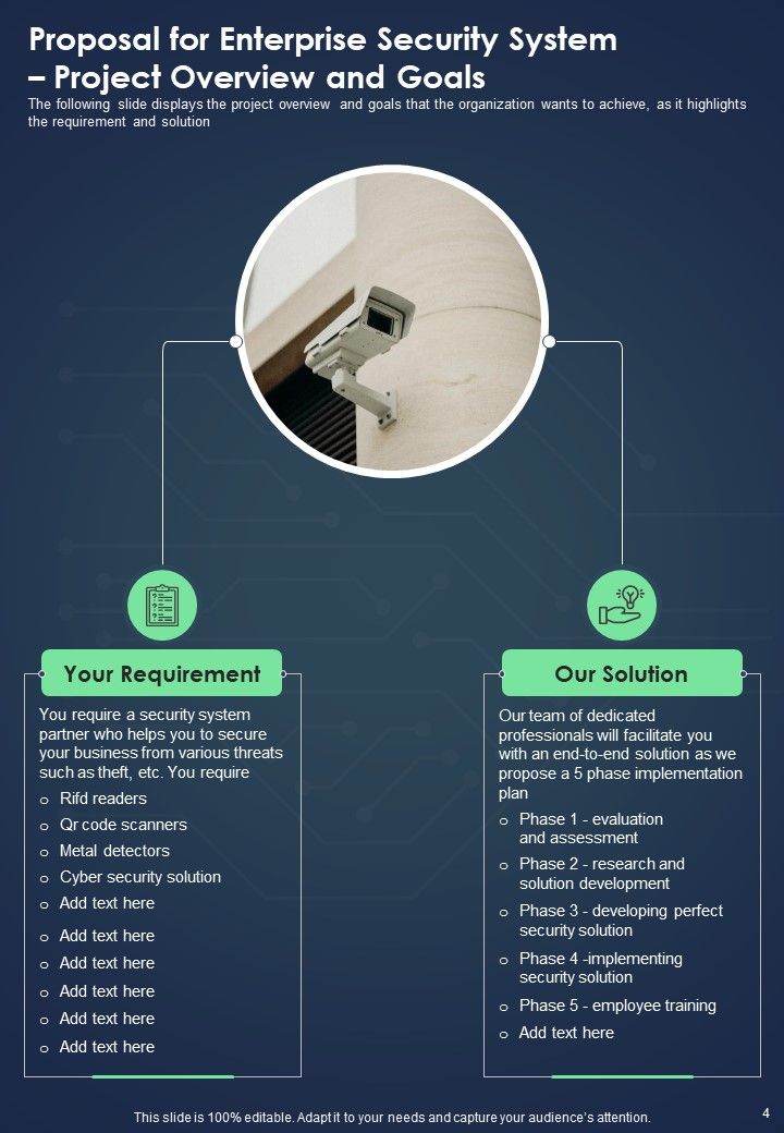 Proposal For Enterprise Security System Example Document Report Doc Pdf Ppt