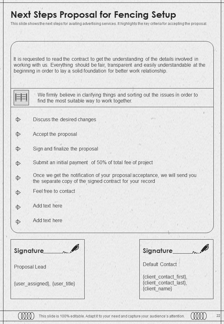 Proposal For Fencing Setup Example Document Report Doc Pdf Ppt