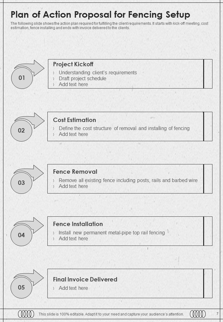 Proposal For Fencing Setup Example Document Report Doc Pdf Ppt