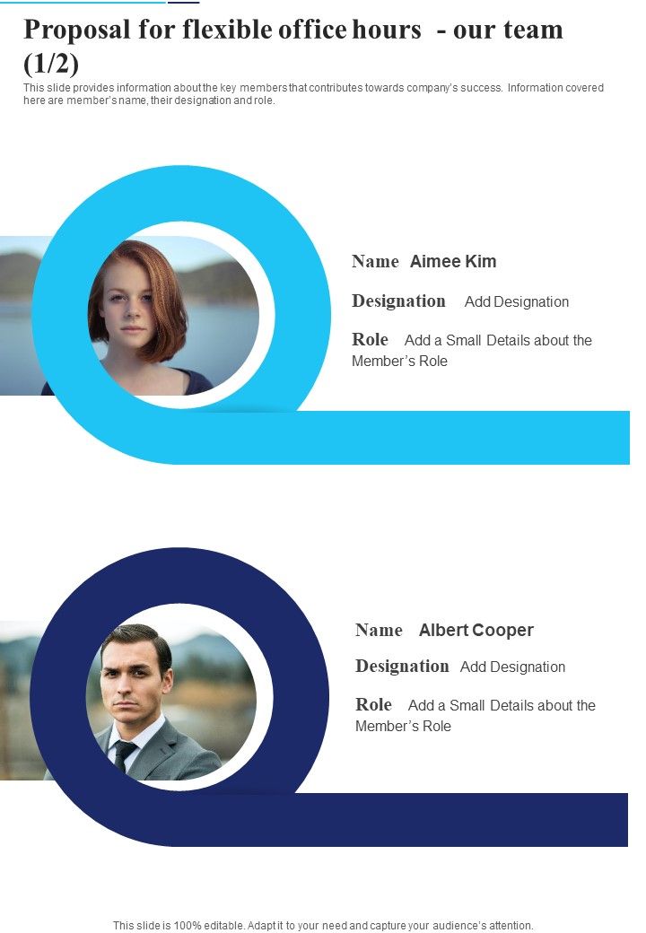 Proposal For Flexible Office Hours Our Team One Pager Sample Example Document Slide01