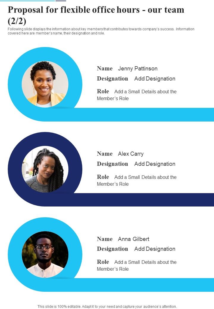 Proposal For Flexible Office Hours Our Team One Pager Sample Example Document