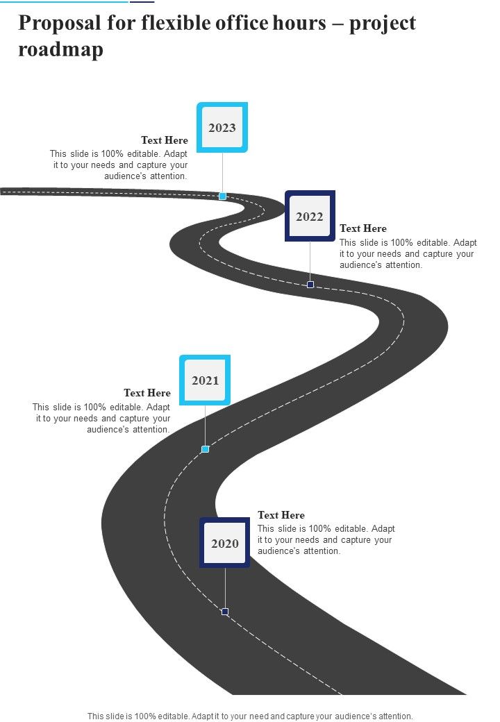 Proposal For Flexible Office Hours Project Roadmap One Pager Sample Example Document Slide01