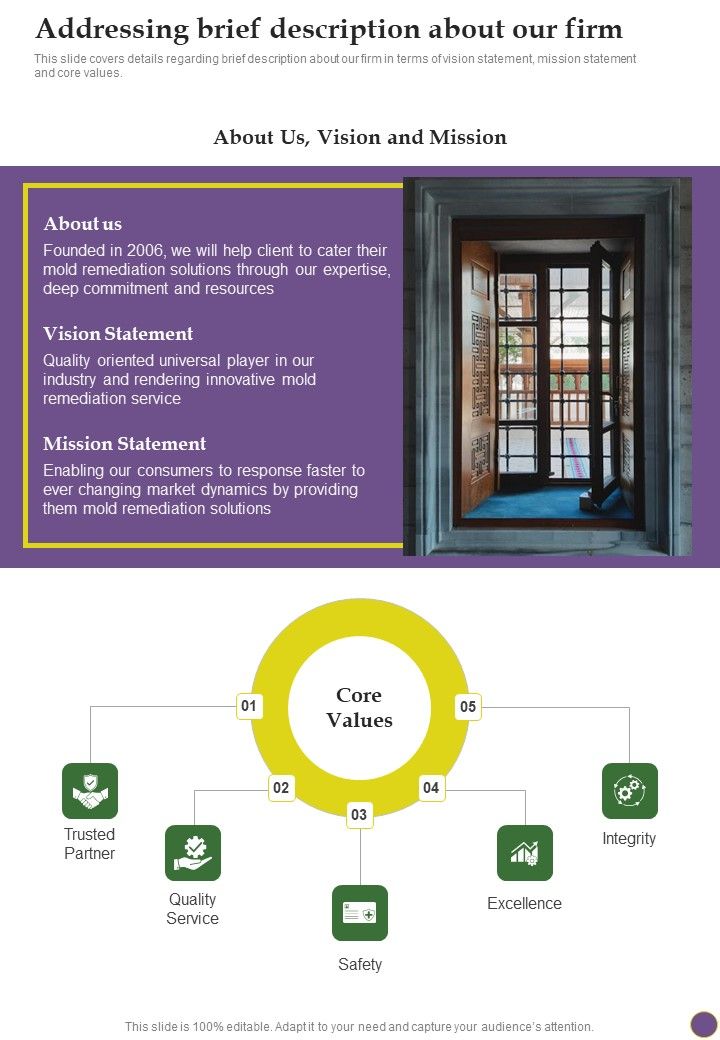 Proposal_For_Fungal_Inspection_Service_Company_Addressing_Brief_Description_About_Our_Firm_One_Pager_Sample_Example_Document_Slide_1.jpg