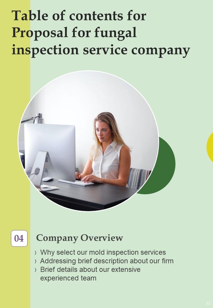 Proposal For Fungal Inspection Service Company Example Document Report Doc Pdf Ppt