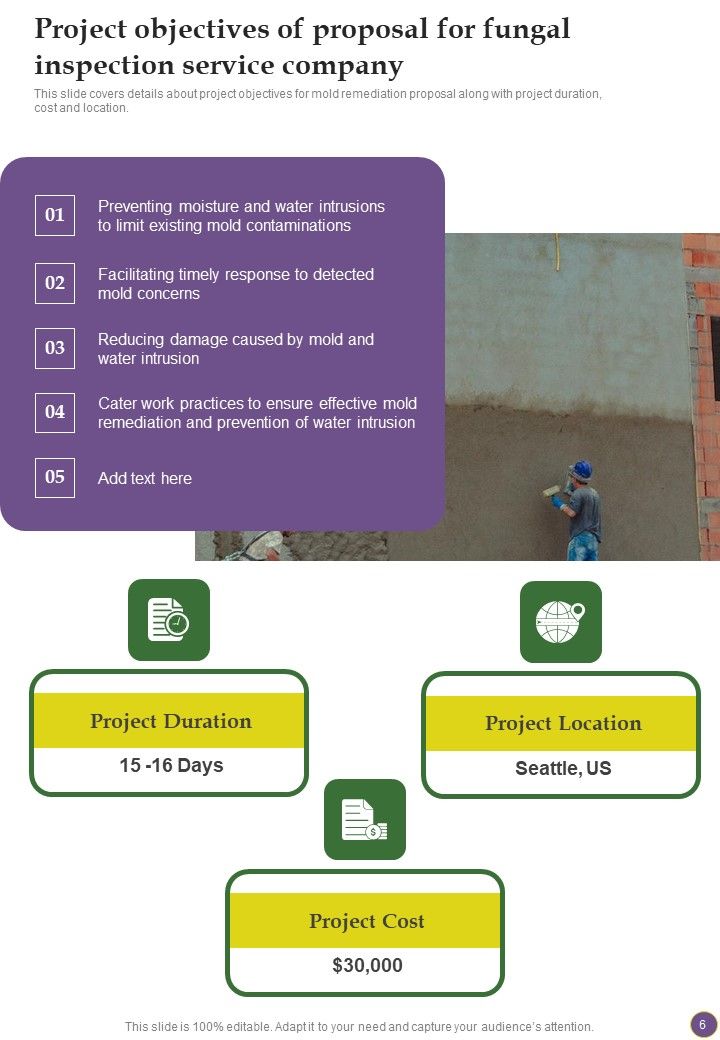 Proposal For Fungal Inspection Service Company Example Document Report Doc Pdf Ppt