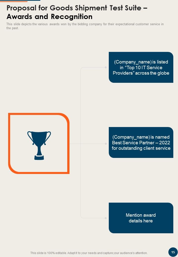 Proposal For Goods Shipment Test Suite Example Document Report Doc Pdf Ppt