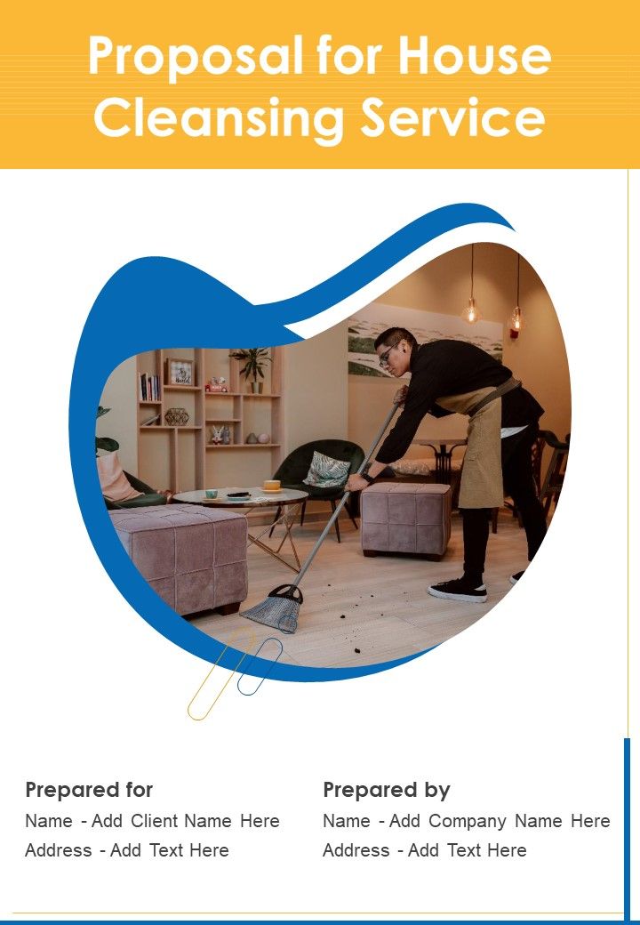 Proposal For House Cleansing Service Example Document Report Doc Pdf Ppt Slide01