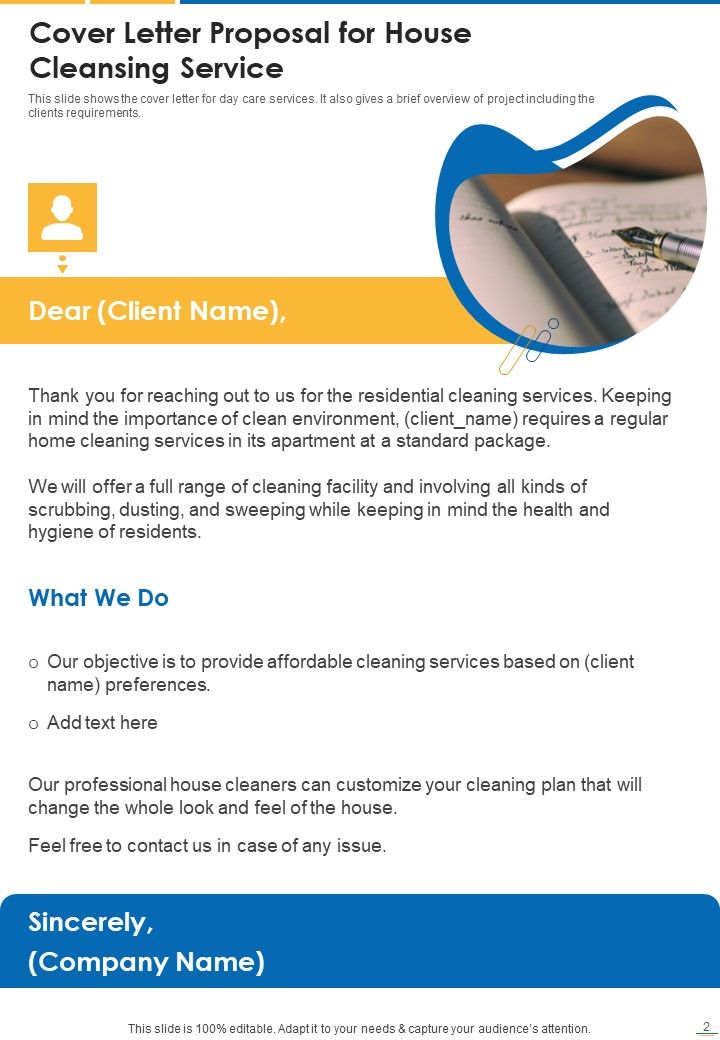 Proposal For House Cleansing Service Example Document Report Doc Pdf Ppt
