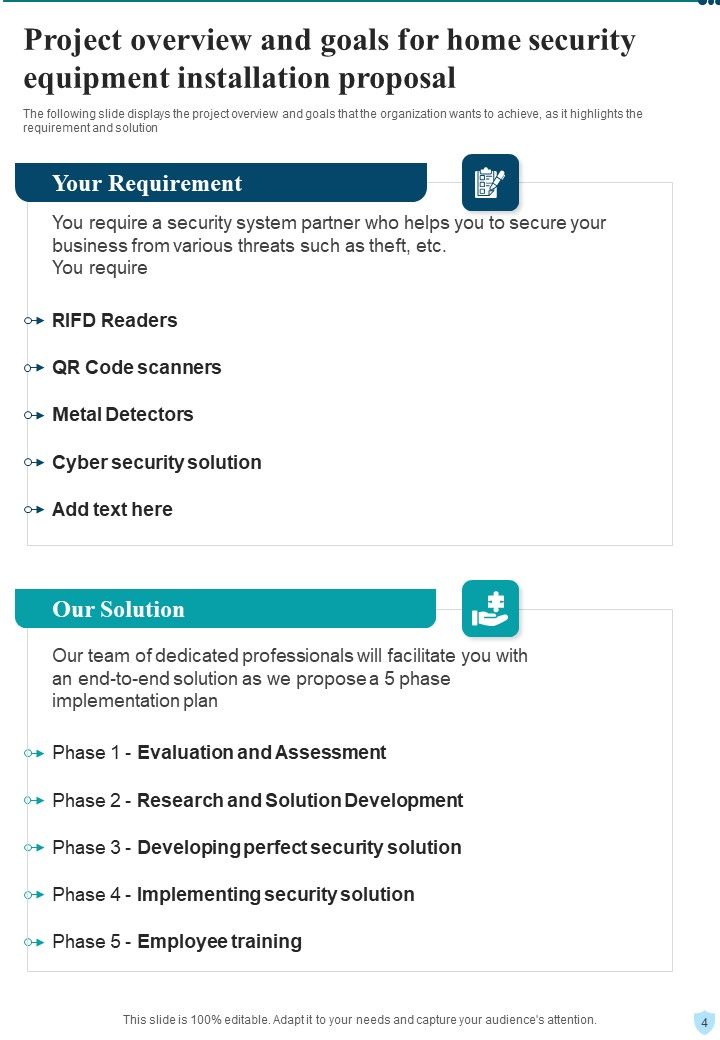 Proposal For House Security Devices Installation Example Document Report Doc Pdf Ppt