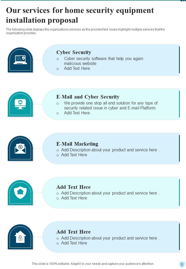 Proposal For House Security Devices Installation Example Document Report Doc Pdf Ppt