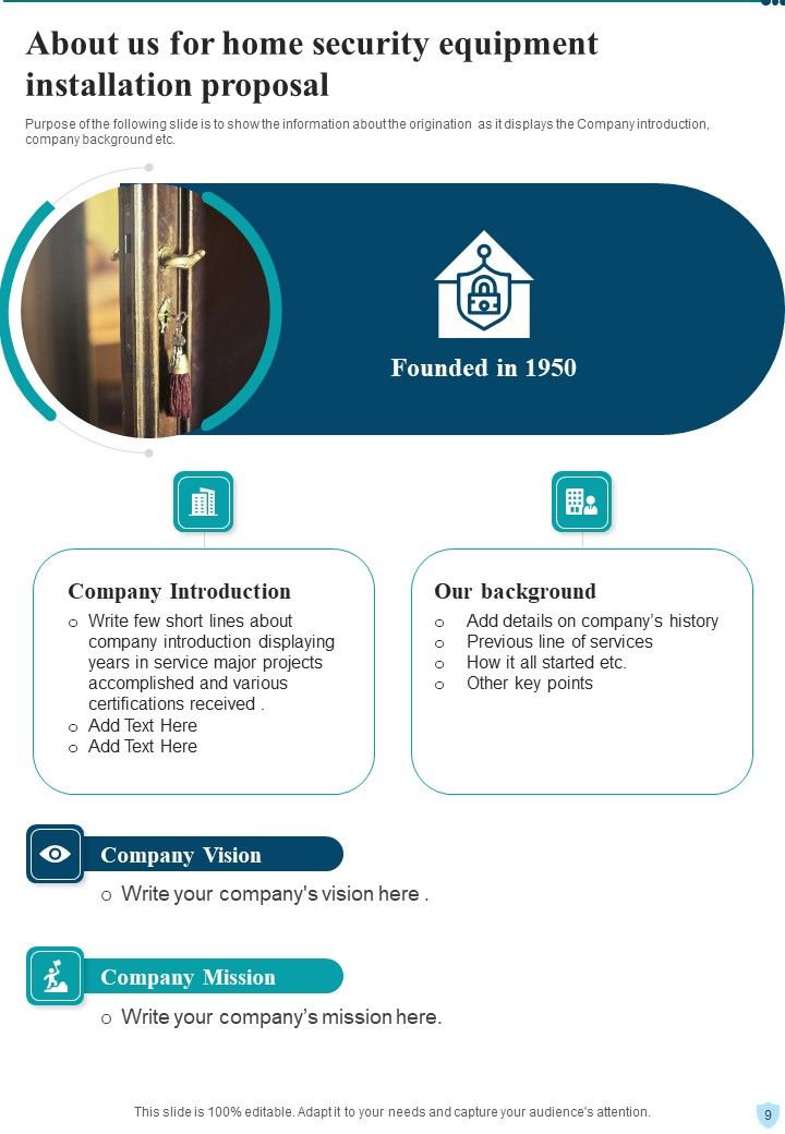Proposal For House Security Devices Installation Example Document Report Doc Pdf Ppt