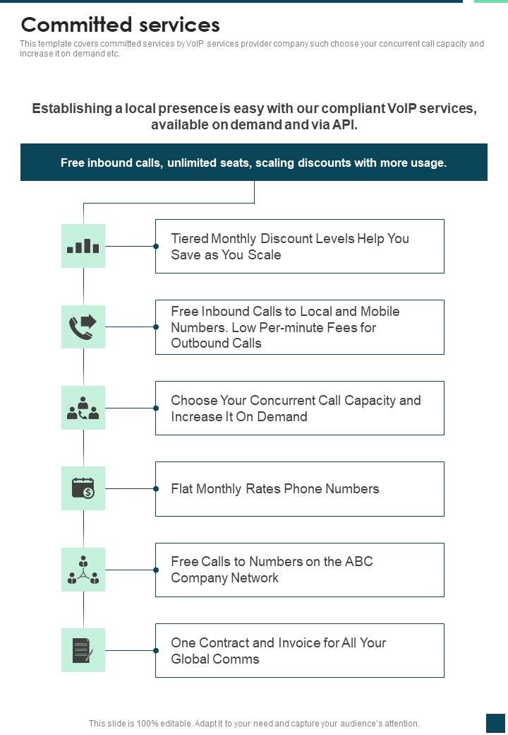 Proposal For IP Telephony Committed Services One Pager Sample Example Document Slide01