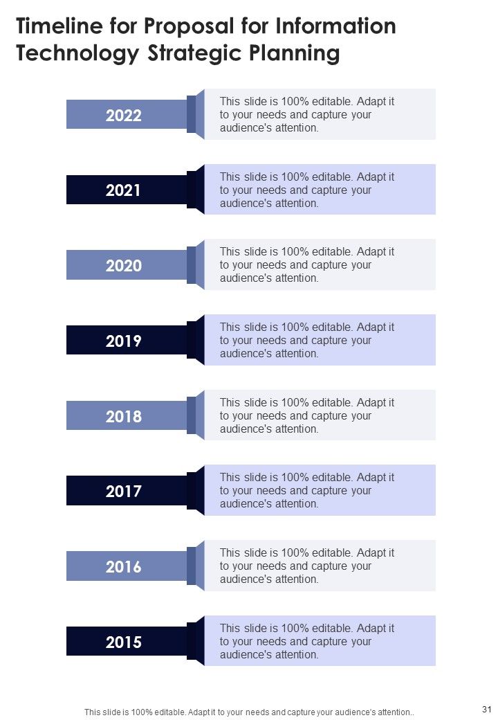Proposal For Information Technology Strategic Planning Example Document Report Doc Pdf Ppt