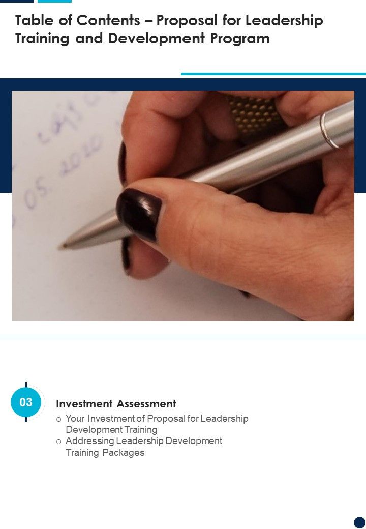 Proposal For Leadership Training And Development Program Example Document Report Doc Pdf Ppt