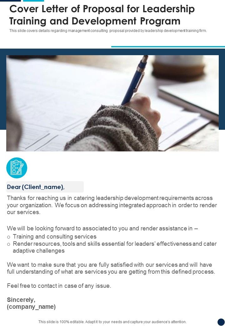 Proposal For Leadership Training And Development Program Example Document Report Doc Pdf Ppt