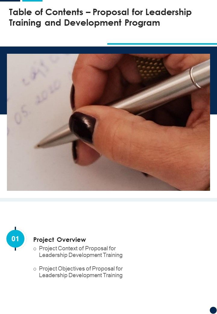 Proposal For Leadership Training And Development Program Example Document Report Doc Pdf Ppt