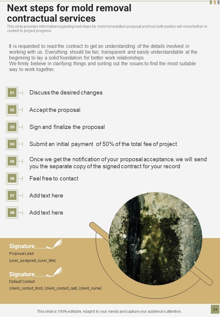 Proposal For Mold Removal Contractual Services Example Document Report Doc Pdf Ppt