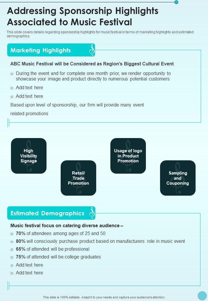 Proposal_For_Music_Festival_Investment_Addressing_Sponsorship_Highlights_One_Pager_Sample_Example_Document_Slide_1.jpg