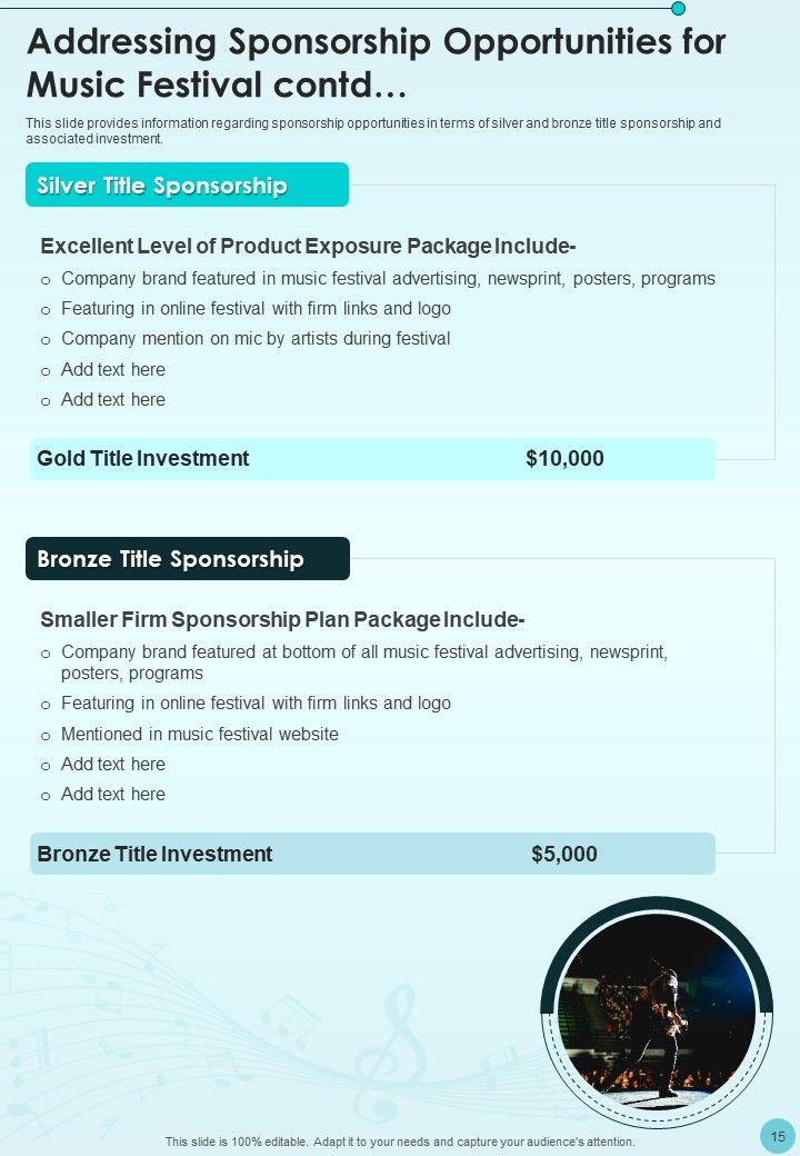 Proposal For Music Festival Investment Example Document Report Doc Pdf Ppt