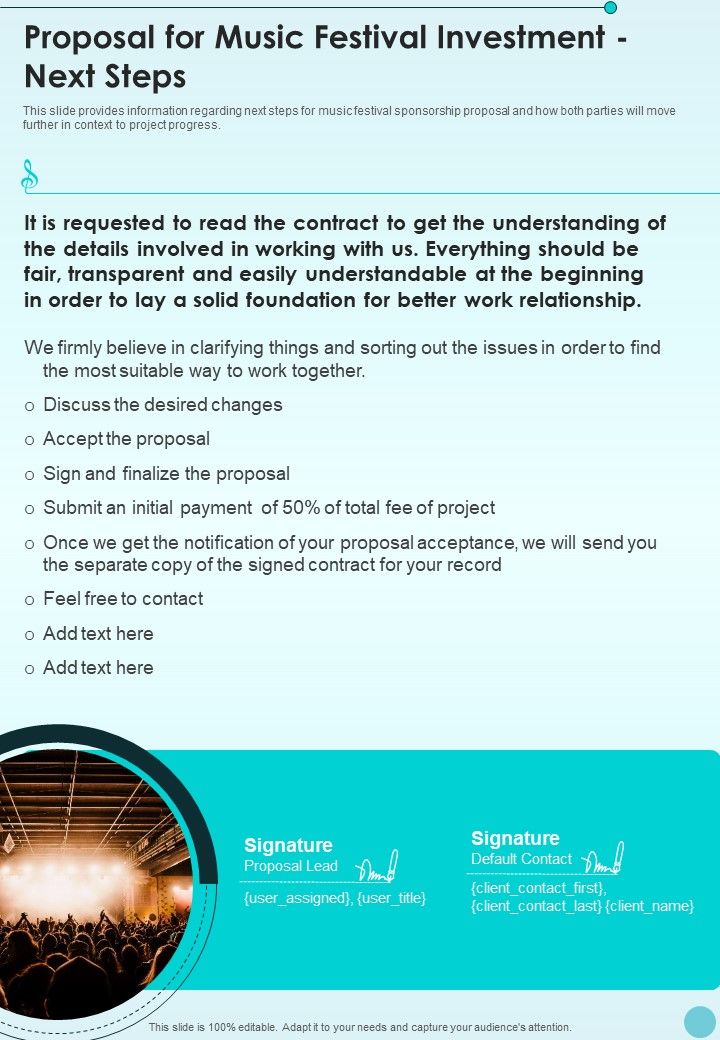 Proposal_For_Music_Festival_Investment_Next_Steps_One_Pager_Sample_Example_Document_Slide_1.jpg