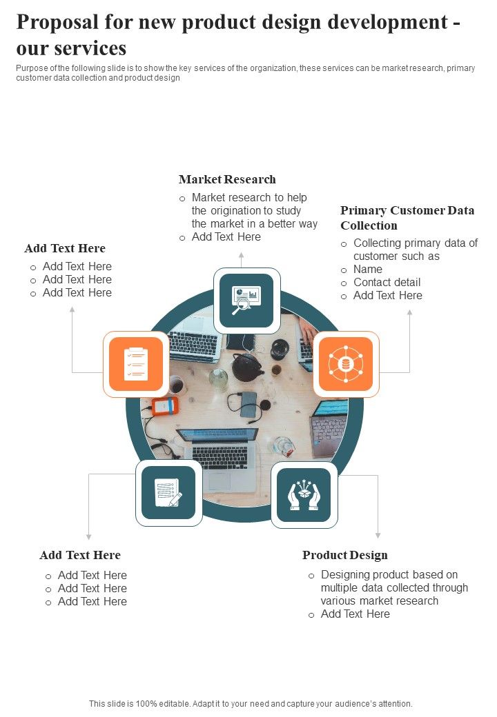 Proposal For New Product Design Development Our Services One Pager Sample Example Document Slide01