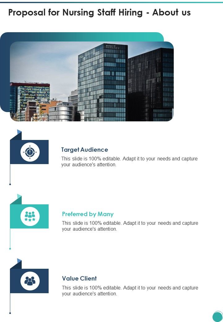 Proposal For Nursing Staff Hiring About Us One Pager Sample Example Document Slide01
