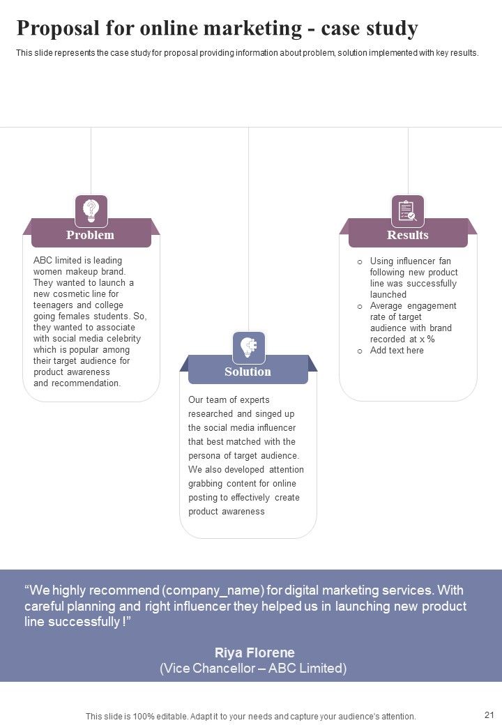 Proposal For Online Marketing Example Document Report Doc Pdf Ppt