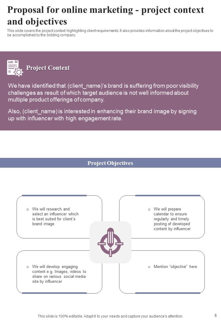 Proposal For Online Marketing Example Document Report Doc Pdf Ppt