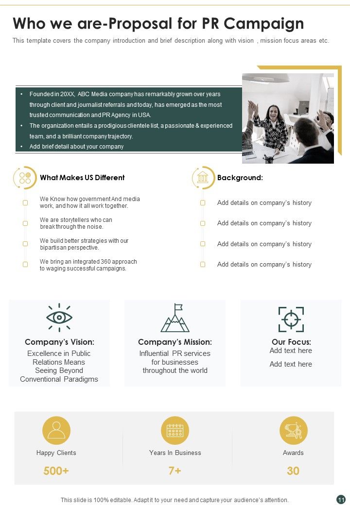 Proposal For PR Campaign Example Document Report Doc Pdf Ppt