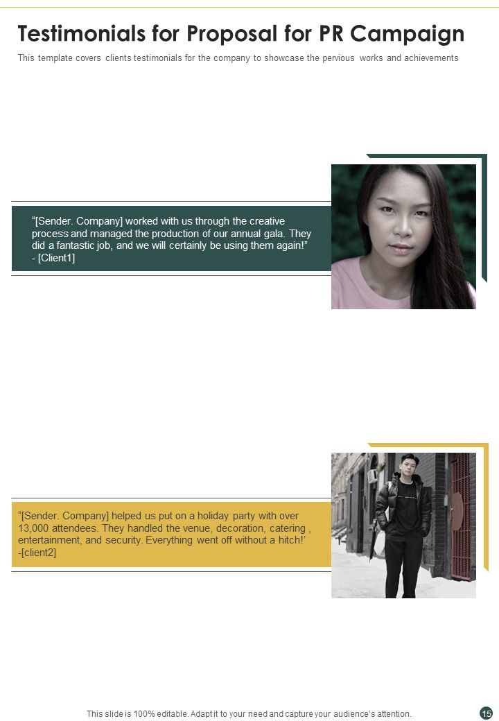 Proposal For PR Campaign Example Document Report Doc Pdf Ppt