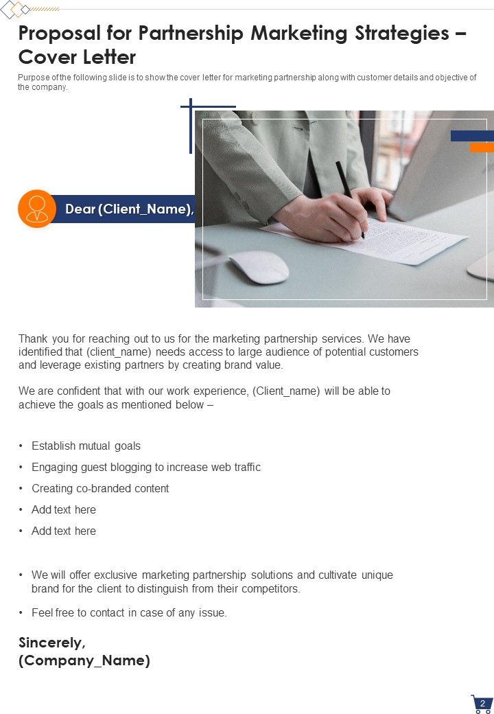 Proposal For Partnership Marketing Strategies Example Document Report Doc Pdf Ppt