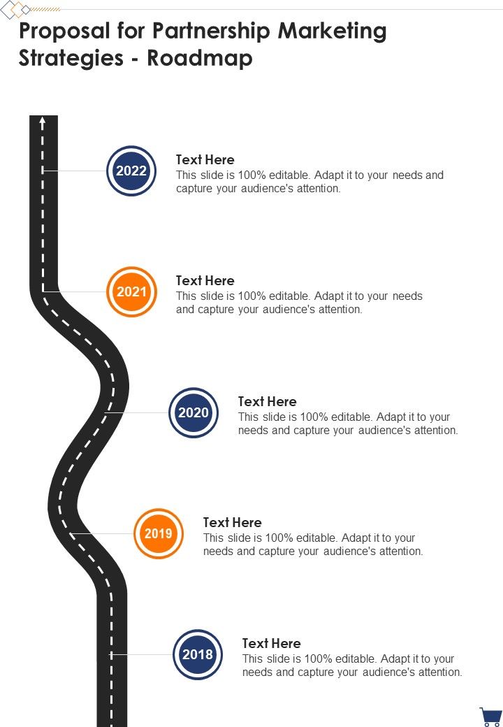 Proposal For Partnership Marketing Strategies Roadmap One Pager Sample Example Document Slide01