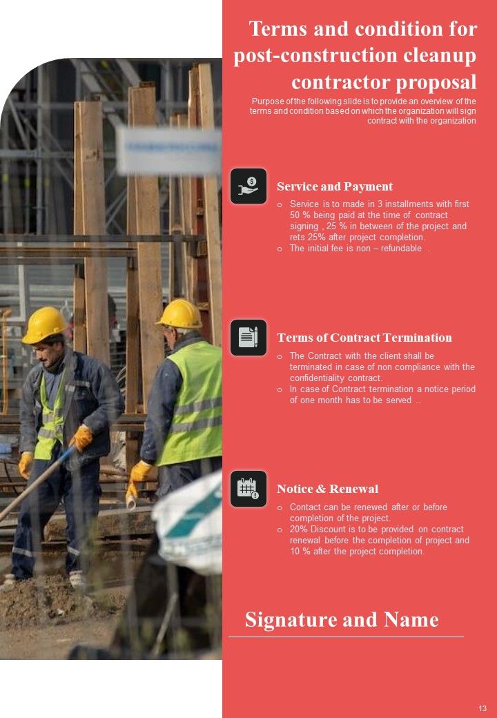 Proposal For Post Construction Cleanup Contractor Example Document Report Doc Pdf Ppt