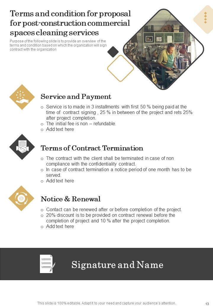 Proposal For Post Construction Commercial Spaces Cleaning Services Example Document Report Doc Pdf Ppt
