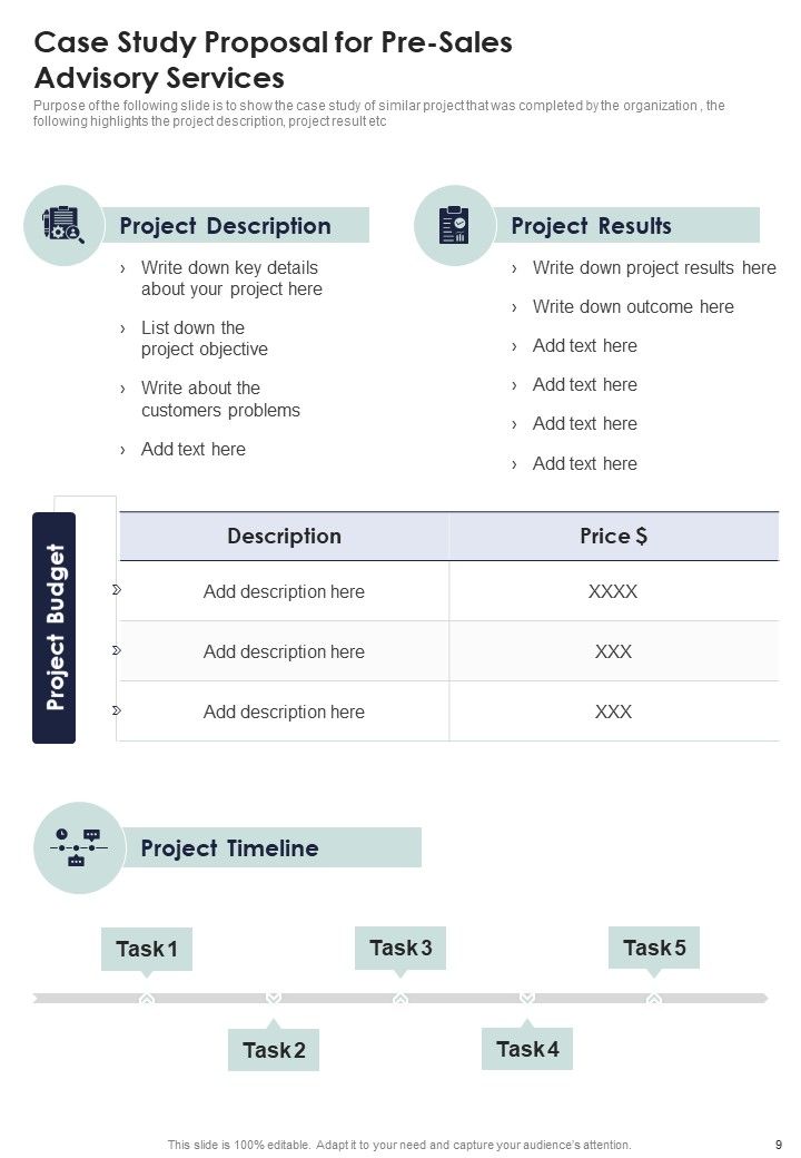 Proposal For Pre Sales Advisory Services Example Document Report Doc Pdf Ppt